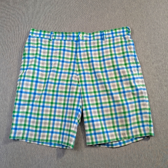 Nike Other - Nike Golf Plaid Shorts Men's 38 Blue Green Dri-Fit